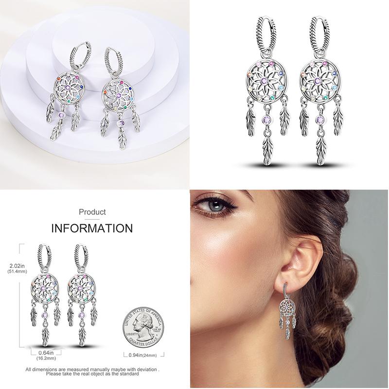 Sales100 % S925 Sterling Silber Sterne Mond Herzförmige Frauen Ohrringe Fit Original Ohrringe Hochzeit Edlen Schmuck Geschenke