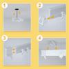 Quiet Glides Ceiling Curtain Rails 3Meter White Flexible Track Kits with Rollers Brackets for Heavy Drapes  Room Divider