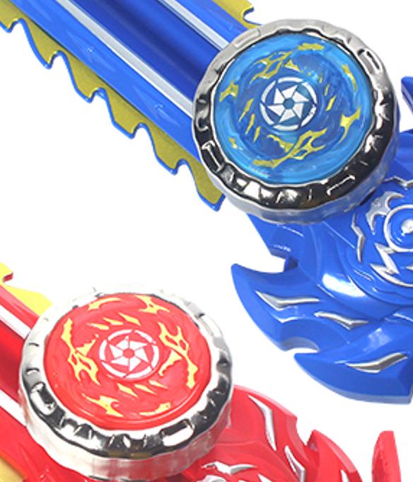 Night Market Luminous Spinning Top Sword - Traditional Battle Burst Toy for Boys