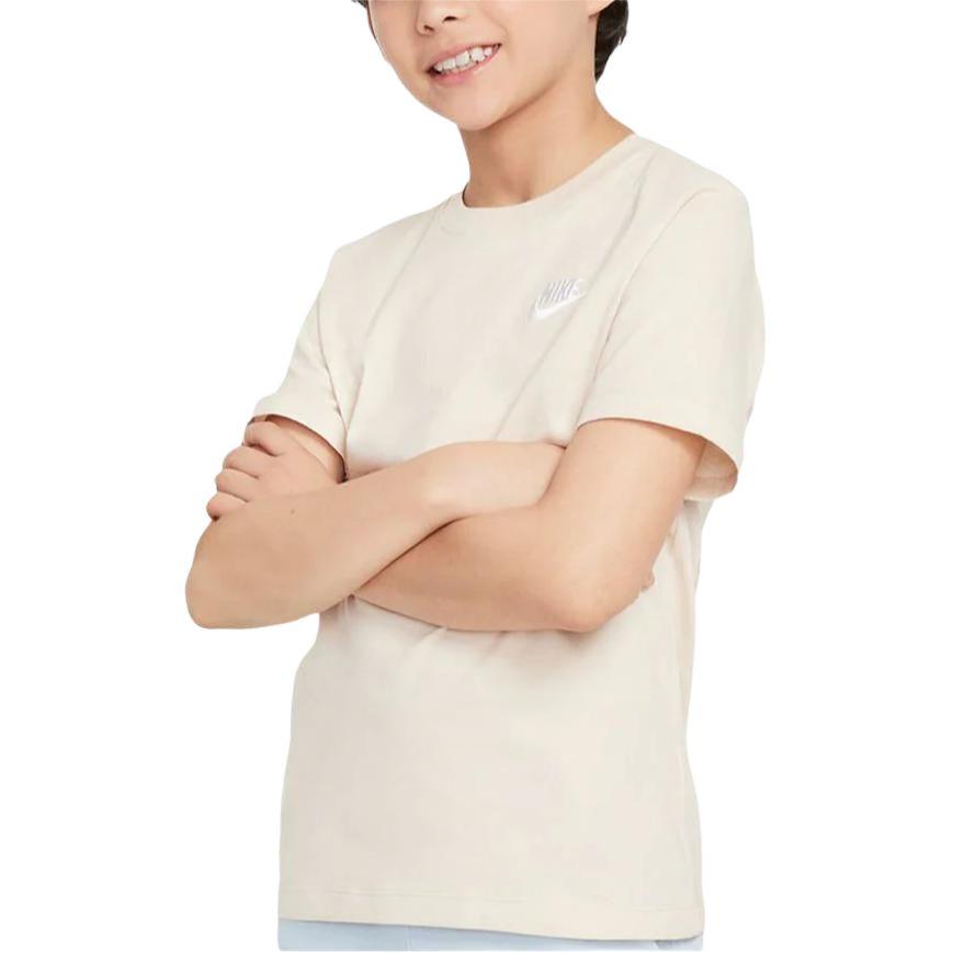 Nike Felpa con cappuccio pullover Sportswear Club Fleece Calda Morbida Bambini felpe Verde-Bianco Ghiaccio FZ5177-126