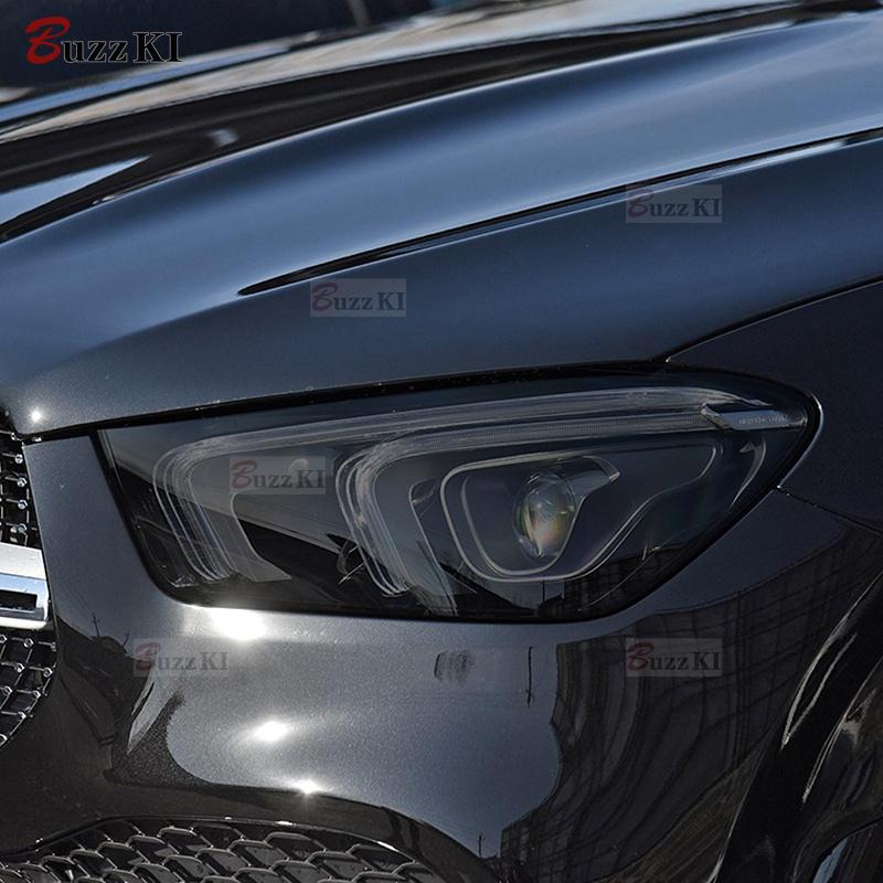 -PRESENT For Mercedes Benz GLE Class W167 Car Headlight Protective Film Transparent Black TPU Sticker AMG Accessories