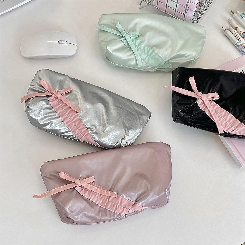 Cute Bowknot Pencil Case Large Capacity Storage Bag Pouch Gift for Girls School Office Stationery Storage Bag Organizer Supplies