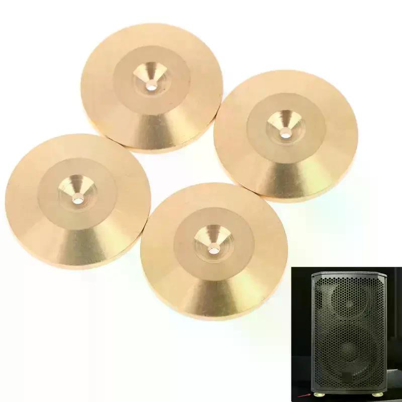 4/8Pcs Speaker Pure Copper Spikes Pads HiFi Speaker Box Isolation Floor Stand Feet Cone Base Shoes Pad Cone Base