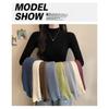 Spring and Autumn Winter Long Sleeve Sweater Women's Interior Tailored Bottom Shirt Half High Collar Korean Edition Knitted Shirt Women's Top