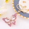 Light Luxury Butterfly Keychain Crystal Pendant Rhinestone Butterfly Keychain Colorful Diamond Butterfly Pendant Sparkling Bag Charm Gift for Women