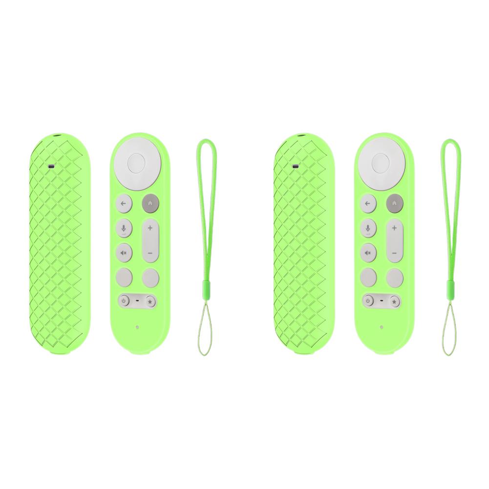 Silicone Remote Case Anti-Slip Protective Controller Sleeve Skin with Lanyard Remote Protective Case for Google TV Streamer 4K