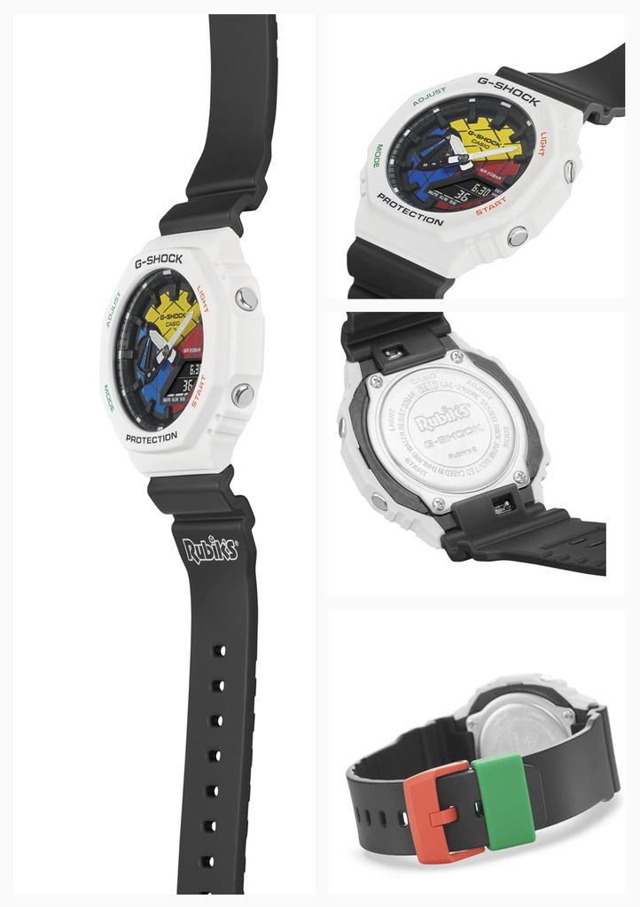 Casio Watch with Replacement Box Set Cube Collaboration Black G-Shock Parts, [Rubik's Model] GAE-2100RC-1AJR Men's