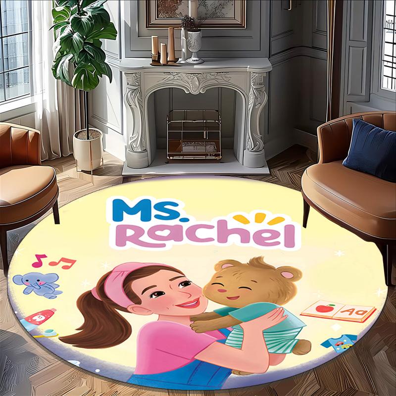 1pc Ms Rachel4 Print Round Carpet Chair Round Carpet Suitable for Bedroom Living Room Home Decorative Carpet