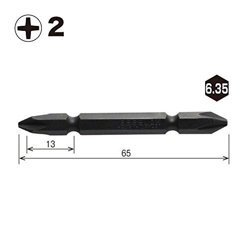 VESSEL A14H2065 Tapping Double-Ended Bit +2 X 65 2 Pieces