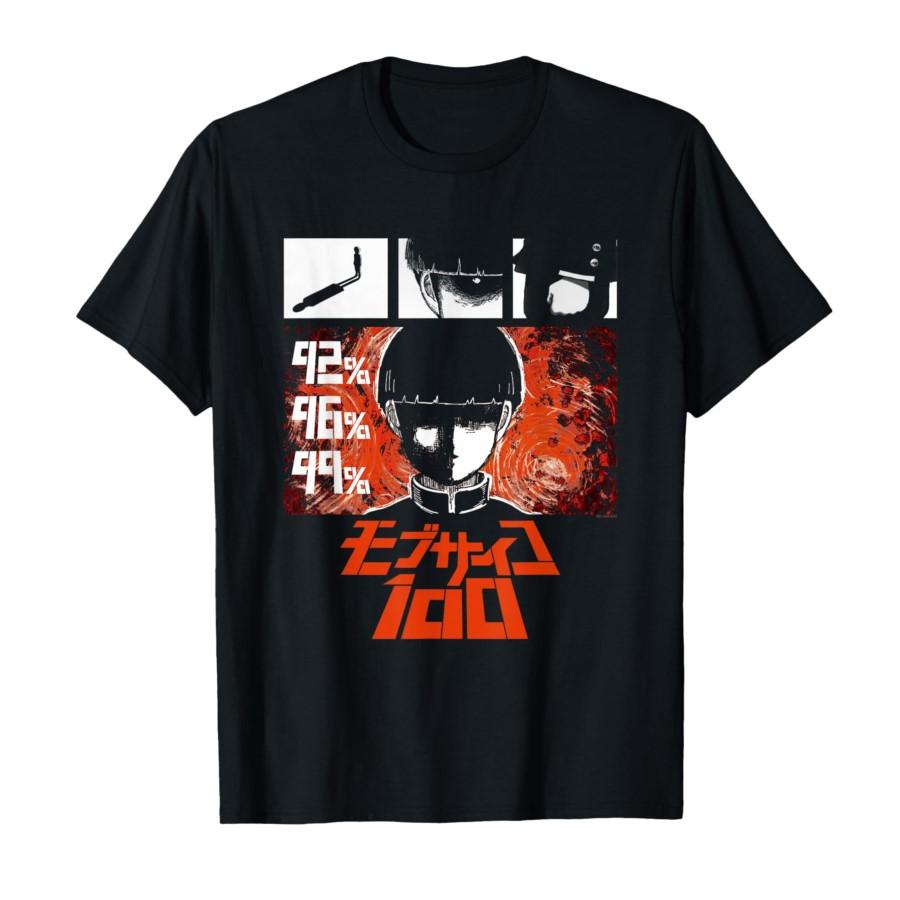 

Mob Psycho 100 Emotion Power Percentage Collage Anime T shirt for Men Women Japan Style 100 Cotton TShirt 09254 S