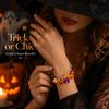 Ghost Pendant Chain for Women Halloween Charm Bracelets Women, Cute Spooky Pumpkin Cat Castle Bracelet Bracelet, Adjustable Metal Drop Hand