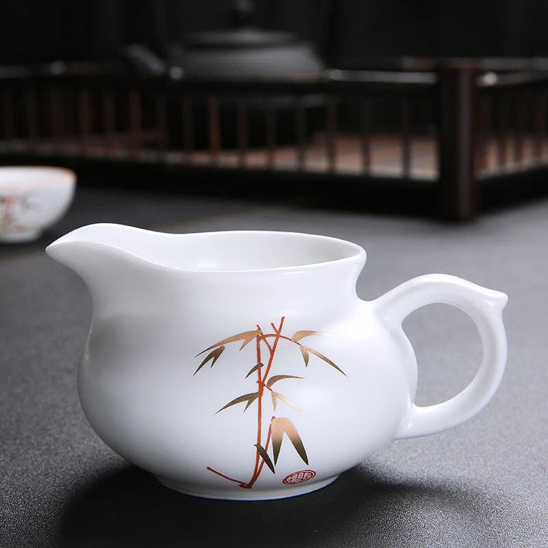 Gold-Inlaid Porcelain Kung Fu Tea Set