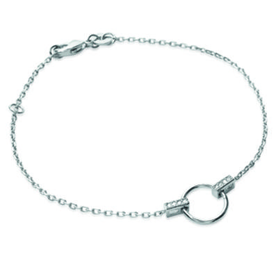 [L3890] - Silver Bracelet 'Sissi' White Silver (rhodium Plated) - 10 Mm