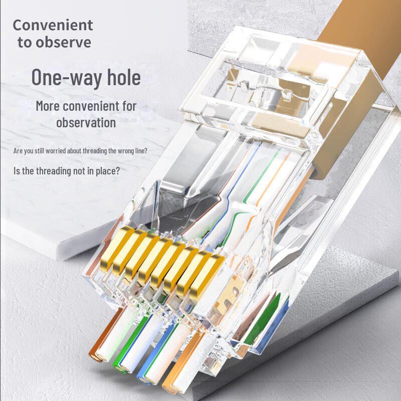 Biaz RJ45 Ungeschirmter Durchgangs-Netzwerk-Crystal Head, 8P8C, Reines Kupfer