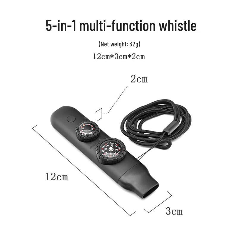 OIMG Multi-function Survival Whistle with Thermometer and Compass