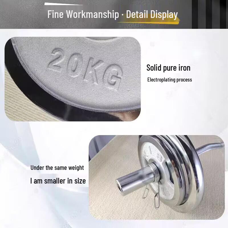 TLXT Electroplated Three-Hole Grip Barbell Dumbbell Weight Plate