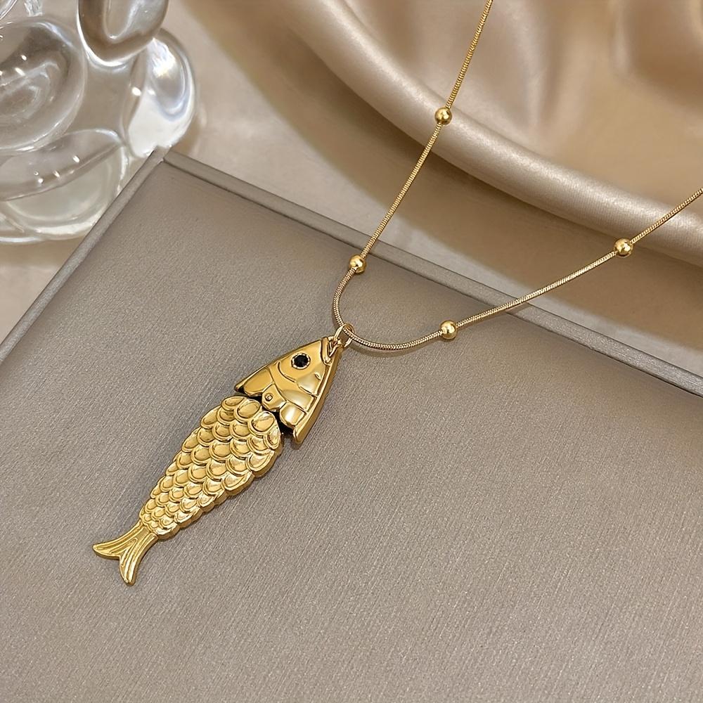 One piece3D Goldfish Pendant Stainless Steel