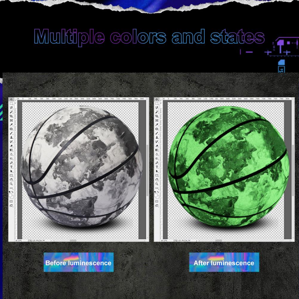 Size 7 Ing Basket Ball for Night Game  Dye Light Up Basketball  In The Dark Basketball Gifts Toys