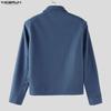 INCERUN Mens Spring Long Sleeve Zipper Casual Thin Coats Tops