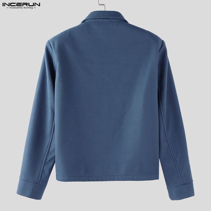 INCERUN Mens Spring Long Sleeve Zipper Casual Thin Coats Tops