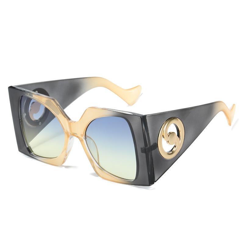 

Retro Colorful Square Sunglasses for Women Men Travel Sun Eyeglasses Female Sunglasses UV400 Male Gafas Oculos Brand Designer Style Luxurious as picture