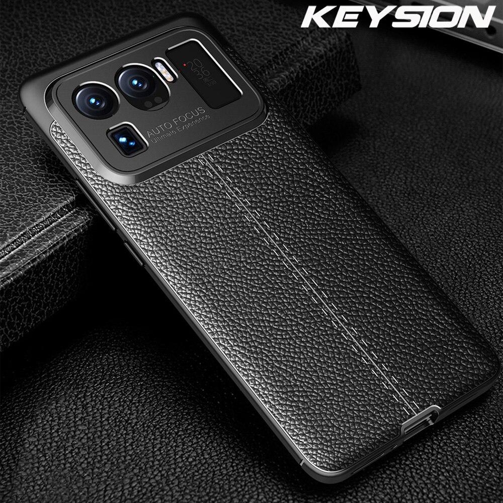 

Противоударный чехол KEYSION для Xiaomi Mi 11 Ultra 5G, мягкая силиконовая задняя крышка с текстурой кожи для телефона Xiaomi Mi Mi 11 Pro