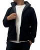 Hokaron Fleece Jacket with Bonded Sizes and LL Men's Full-Zip Backing, M, L, (JP, Alphabet, LL, Black)