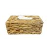 Rattan Tissue Box Holder With Lid For Living Room And Bathroom Decor