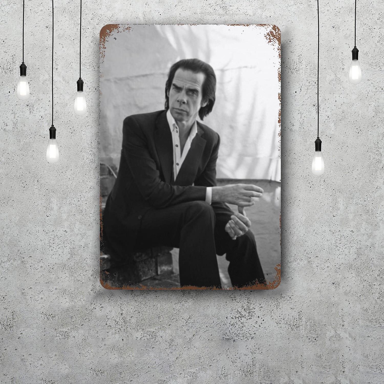 

Nick Cave Decor Vintage Metal Signs Tin Signs Captain Poster Decor for Bar Pub Club Man Cave Wall Decoration 20x30cm（7.8x11.8inch）