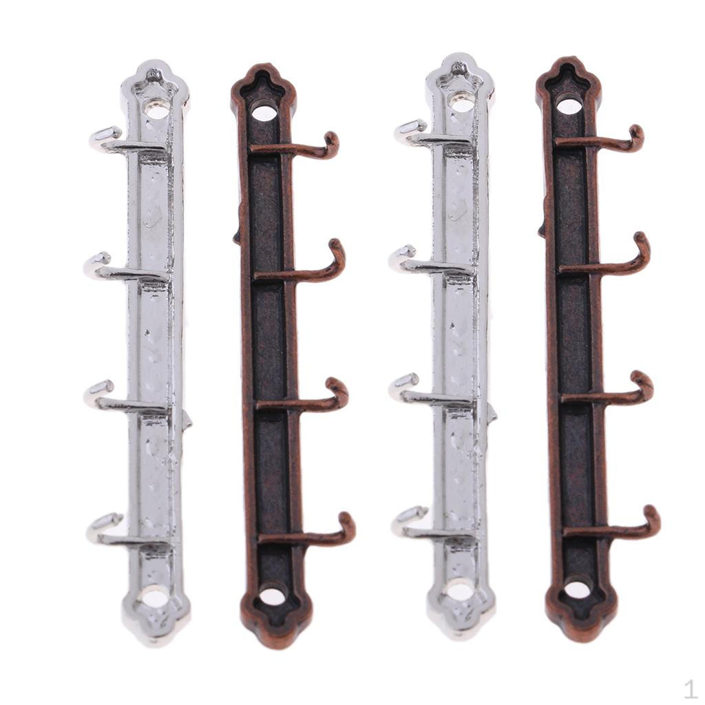 

Миниатюрный крючок для одежды для кукольного домика 1 / 12 — медно-серебристый, как в описании Copper Silver