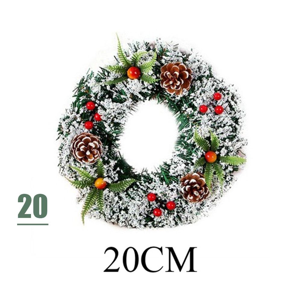 Hanging Decor Cherry Pine Needle Christmas Wreath Garland Christmas Decoration Xmas Ornaments