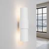 Kinkiet Ścienny Nowoczesny Biały Okrągły Pionowy Obrotowy Klosz Do Salonu Przedpokoju 2Xe27 15W Flash Sollux Lighting