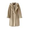 Thickened hooded coat women's extended lamb wool fashion fur coat fur integrated loose and thin coat