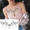 6 Sheets Black Underboob Tattoo For Women, Flower Moon Bowknot Rose Designs Temporary Tattoo Stickers On Chest Waist