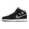 Air 1 Mid Grundschule 'Black Particle Grey' (Unisex) Schwarze / Partikelgraue / Gymnastikrote / Weiße Kinder-Basketballschuhe 554725 060