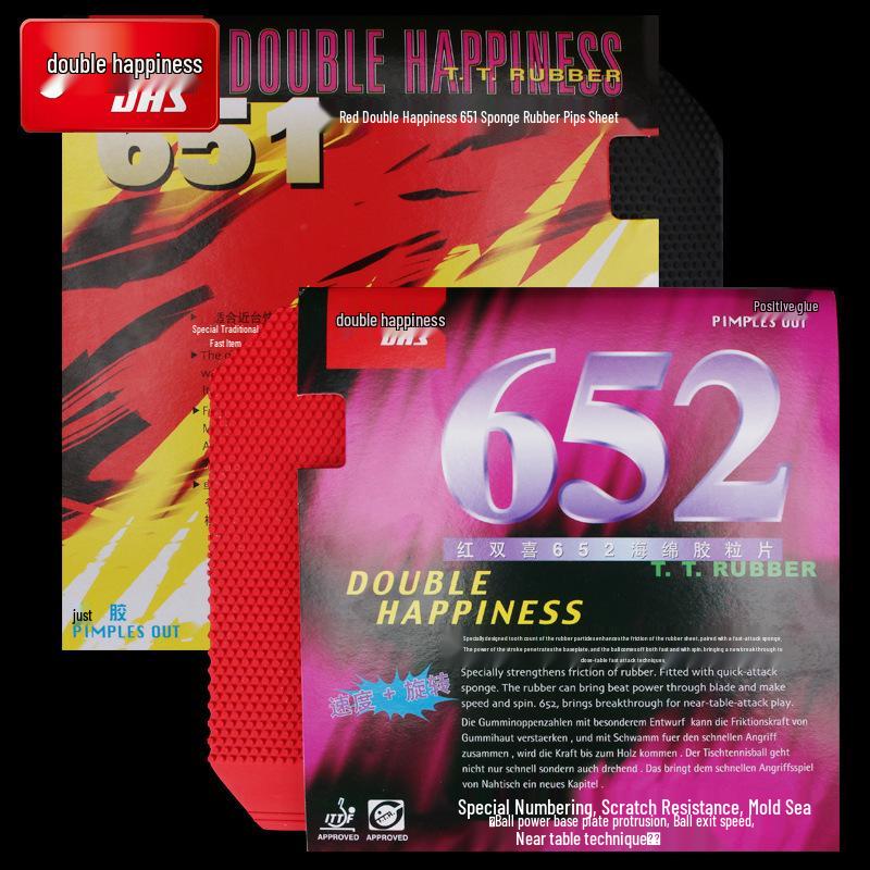 Double Happiness 651/652 Offensive Pimpled Table Tennis Rubber Sheet