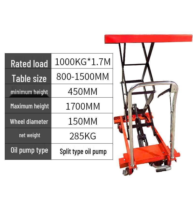 Mobile Hydraulic Lift Cart - Electric Flatbed & Manual Trolley