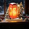 Cozy Living Room Decor Items Christmas Wooden Light Up House Table Ornament, LED Lighted Tabletop Decorations Book Nook Village Decoration for Holiday