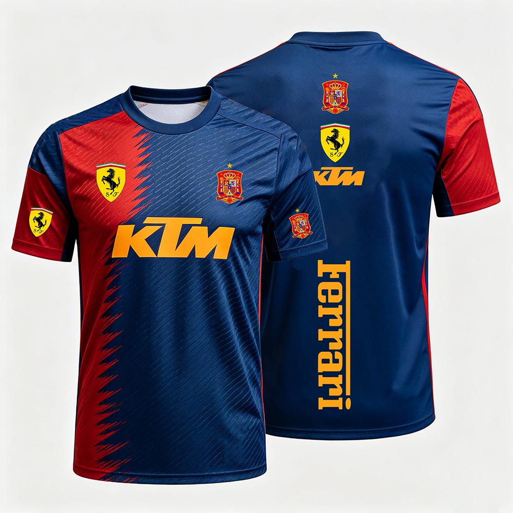 2026 Summer Men s KTM Spain Football Jersey Quick Dry Breathable Sports T-Shirt XS