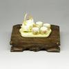 Miniature Teaware Set Model For Children And Collectors With Blue White Porcelain Teapot Cup Tray Doll House Furniture