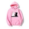 Womens Long Sleeve Cat Print Hoodies Drawstring Pullover Pocket Sweatshirts