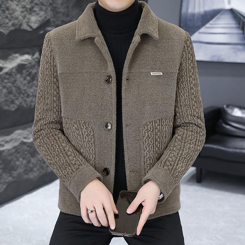 Men's Wool Patchwork Jacket: Warm, Fashionable & Handsome