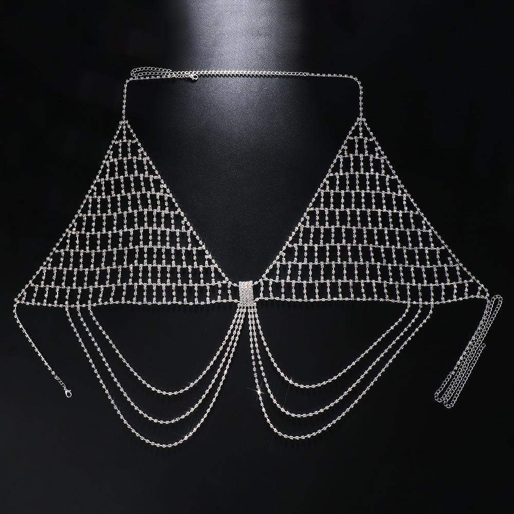 Body Chain Rhinestone Body Jewelry Summer Beach Party Club Multilayer Women Shiny Crystal Underwear Lingerie