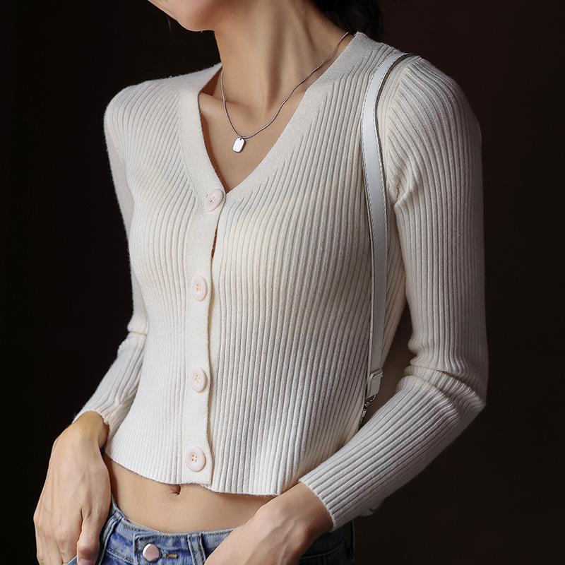 

Весна и осень Новая корейская версия универсальной короткой кардиганной блузки с длинным рукавом Lazy Wind Трикотажное модное пальто для женщин One size