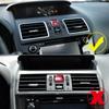 LHD! RHD! Fit For Subaru WRX / WRX STi 2015- Car Accessories ABS Carbon Central Console AC Vent Outlet Cover Trim 1PC