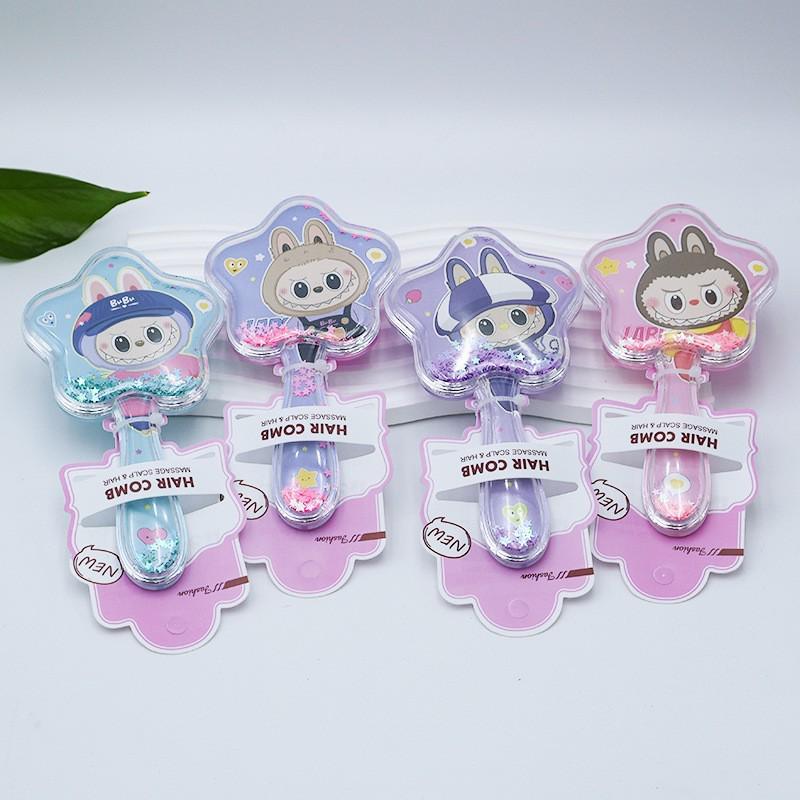 Детская мультяшная расческа с воздушной подушкой и пересыпающимся песком – Расческа-массажер Кэроппи и KT Cat