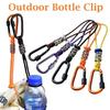 Braided Rope Water Bottle Lanyard Zinc Zinc Alloy Carabiner Hook Essential Key Chain Lanyard  Mountaineering