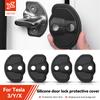 YZ For Tesla Model Y YL 3 Juniper Higland 4PCS Car Door Lock Protector Cover Silicone StrikerDamping Absorbing Pad 2026 Accessoy