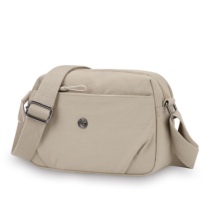 Nylon Kleine Tasche Mehrfachfächer Reißverschluss Kleine Quadratische Tasche Damen Schultertasche Umhängetasche