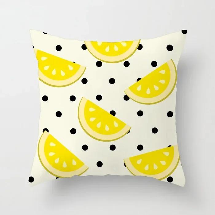 Luxury Home Decor Office Seat Cushion Cover Creative Cartoon Watermelon Banana Print Fashion Pillow Cover